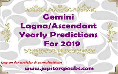 Gemini Ascendant horoscope 2019